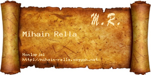 Mihain Rella névjegykártya